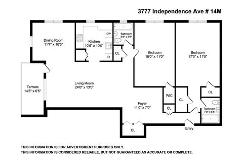 3777 Independence Ave #14M, New York City, NY 10463