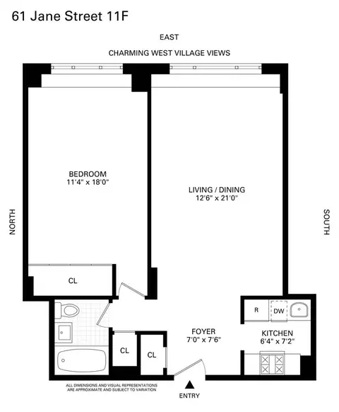 61 Jane St #11F, New York, NY 10014