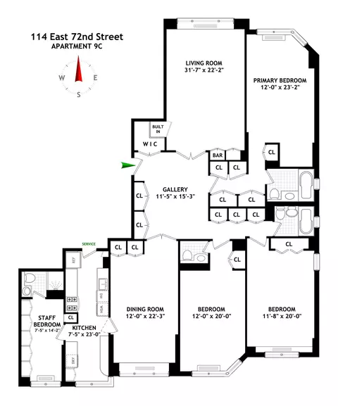 114 E 72nd St #9C, New York, NY 10021