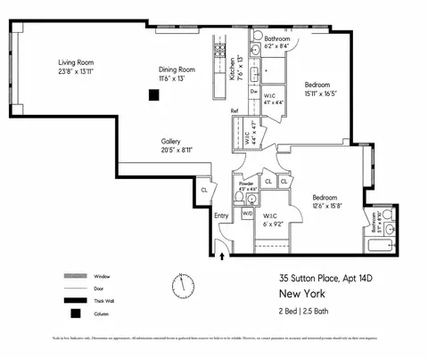 35 Sutton Pl #14D, New York, NY 10022