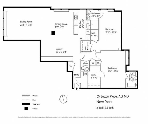 35 Sutton Pl #14D, New York, NY 10022