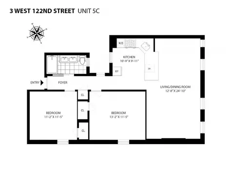 3 W 122nd St #5-C, New York, NY 10027