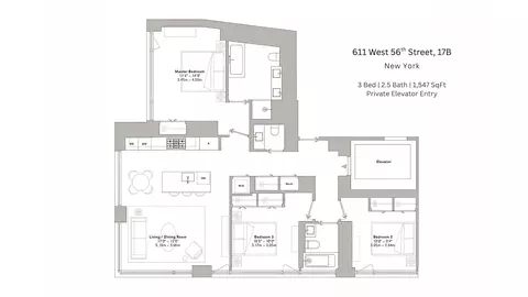 611 W 56th St #17B, New York, NY 10019