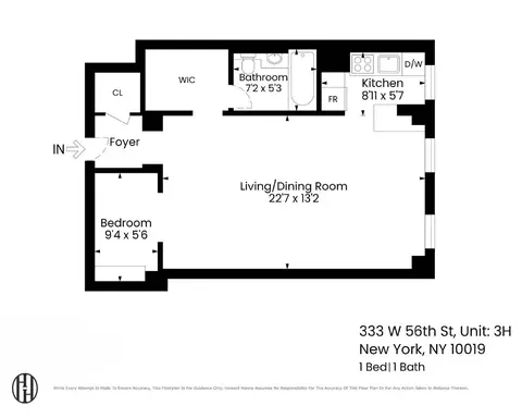 333 W 56th St #3H, New York, NY 10019
