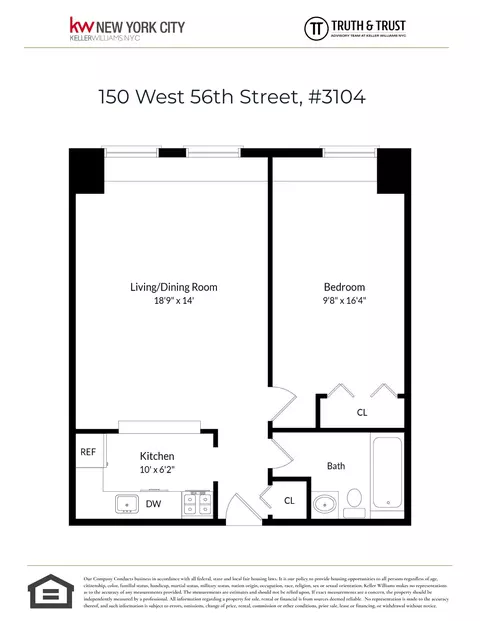 150 W 56th St #3104, New York, NY 10019