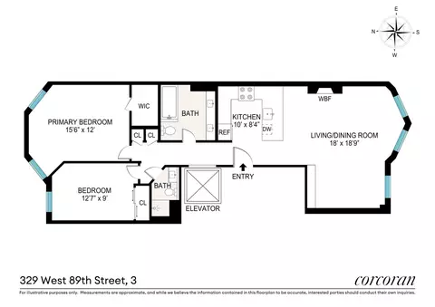 329 W 89th St #3, New York, NY 10024