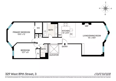 329 W 89th St #3, New York, NY 10024