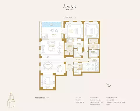 730 5th Ave #18B, New York, NY 10019