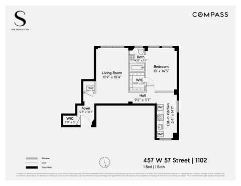 457 W 57th St #1102, New York, NY 10019