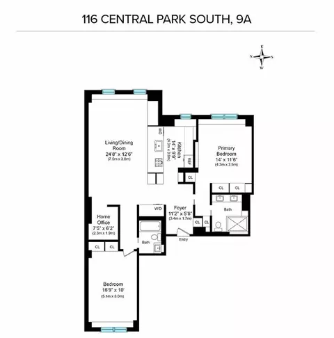 116 Central Park S #9A, New York, NY 10019