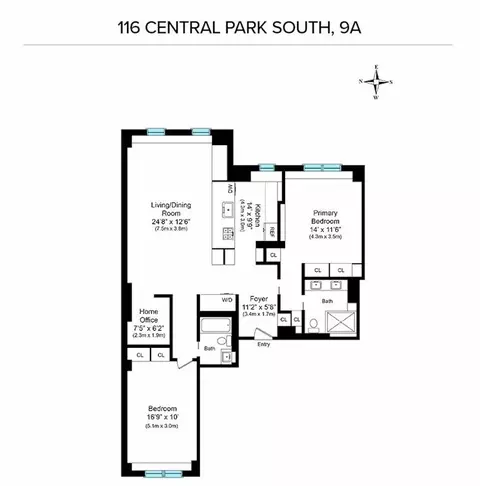 116 Central Park S #9A, New York, NY 10019