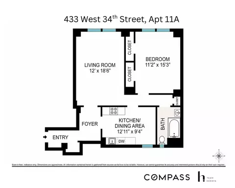 433 W 34th St #11A, New York, NY 10001
