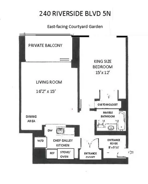 240 Riverside Blvd #5N, New York City, NY 10069