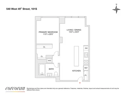 540 W 49th St #101S, New York, NY 10019
