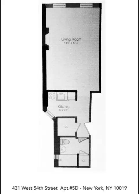 431 W 54th St #5D, New York, NY 10019