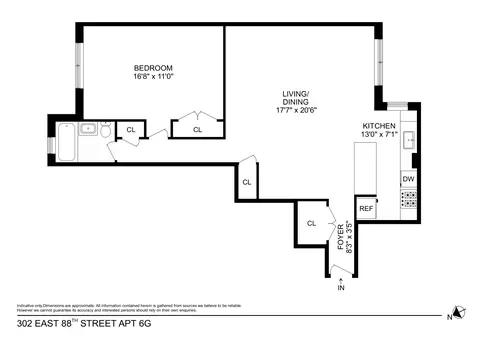 302 E 88th St #6G, New York, NY 10128