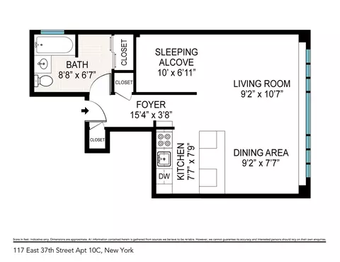 117 E 37th St #10C, New York, NY 10016