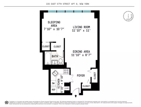 220 E 57th St #9F, New York, NY 10022