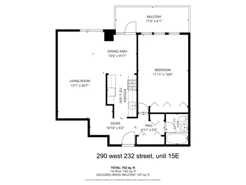 290 W 232nd St #15E, New York City, NY 10463