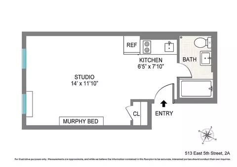 513 E 5th St #2A, New York, NY 10009