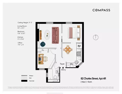 82 Charles St #4R, New York, NY 10014