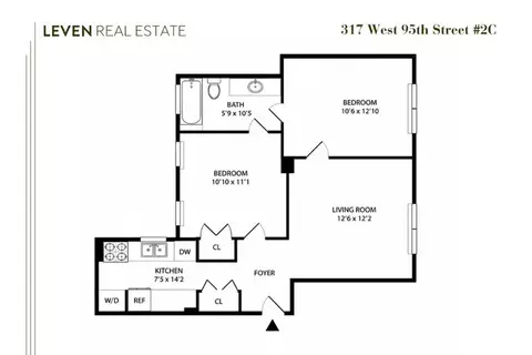 317 W 95th St #2C, New York, NY 10025