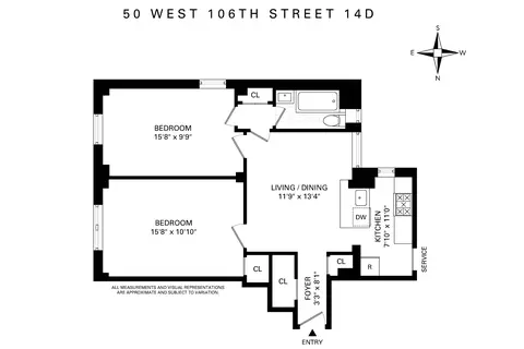 50 W 106th St #14D, New York, NY 10025