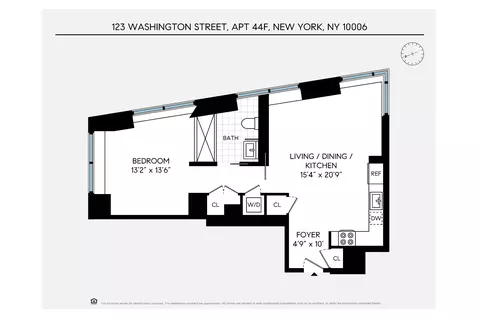 123 Washington St #44F, New York, NY 10006