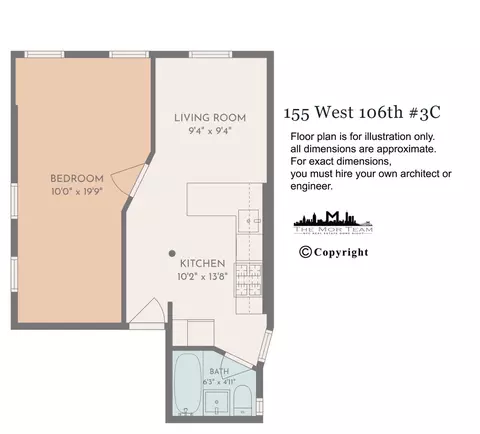 155 W 106th St #3C, New York, NY 10025