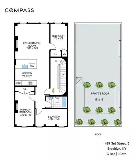 487 3rd St #3, Brooklyn, NY 11215