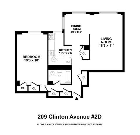 209 Clinton Ave #2D, Brooklyn, NY 11205