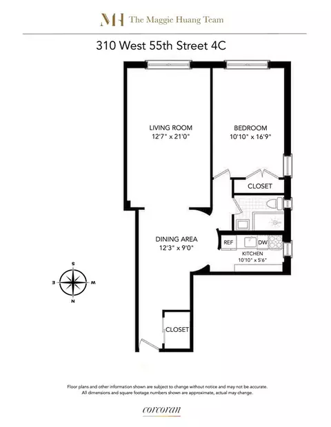 310 W 55th St #4C, New York, NY 10019