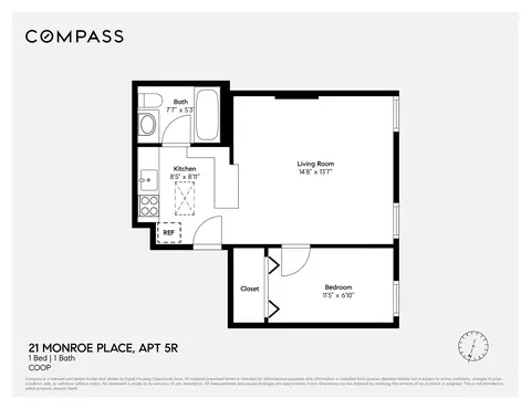 21 Monroe Pl #5R, Brooklyn, NY 11201
