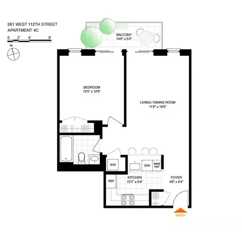 261 W 112th St #4C, New York, NY 10026