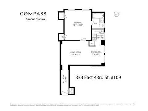 333 E 43rd St #109, New York, NY 10017
