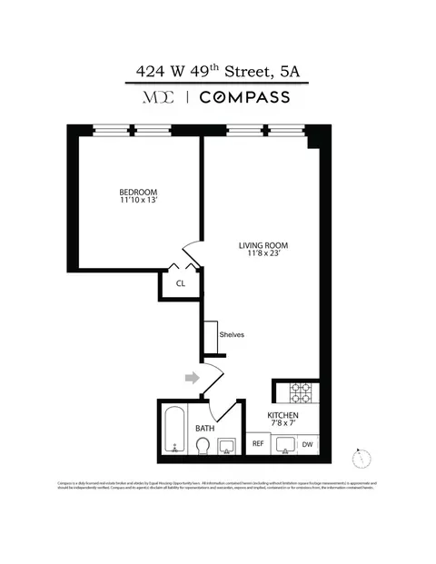 424 W 49th St #5A, New York, NY 10019