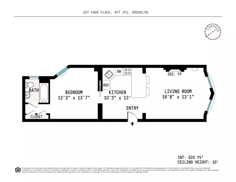 207 Park Pl #1FE, Brooklyn, NY 11238