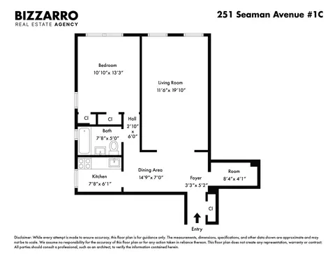 251 Seaman Ave #1C, New York, NY 10034