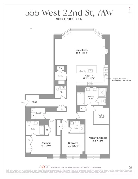 555 W 22nd St #7AW, New York, NY 10011