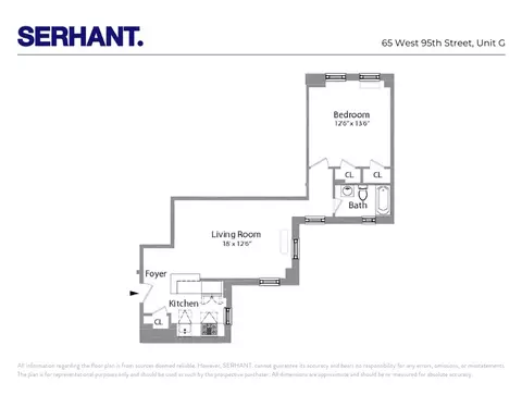 65 W 95th St #G, New York, NY 10025