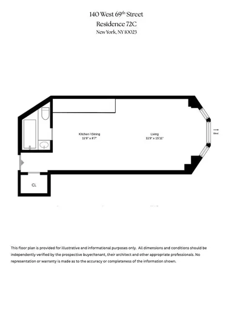 140 W 69th St #72C, New York, NY 10023