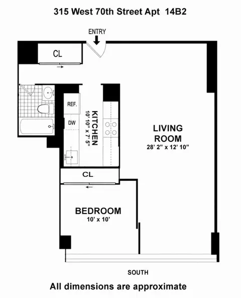 315 W 70th St #14B2, New York, NY 10023