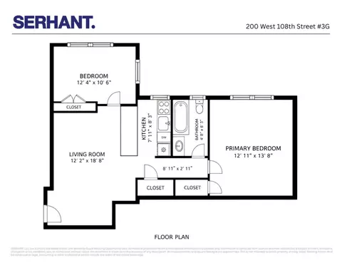 200 W 108th St #3G, New York, NY 10025