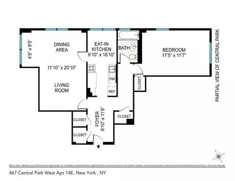 467 Central Park W #14E, New York, NY 10025