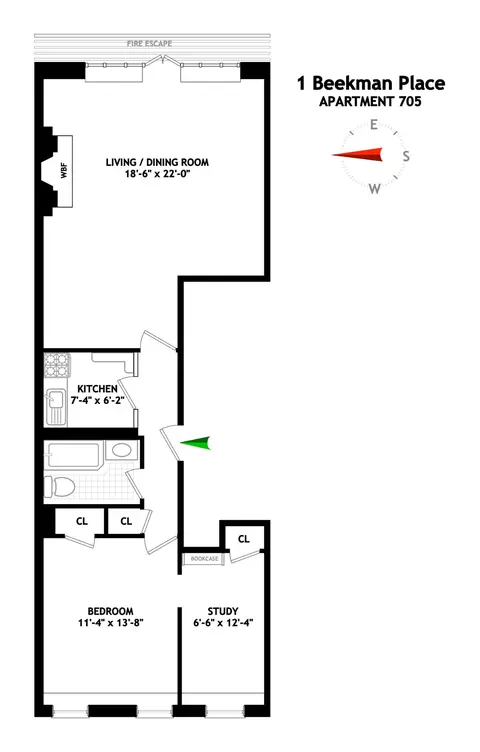 1 Beekman Pl #705, New York, NY 10022