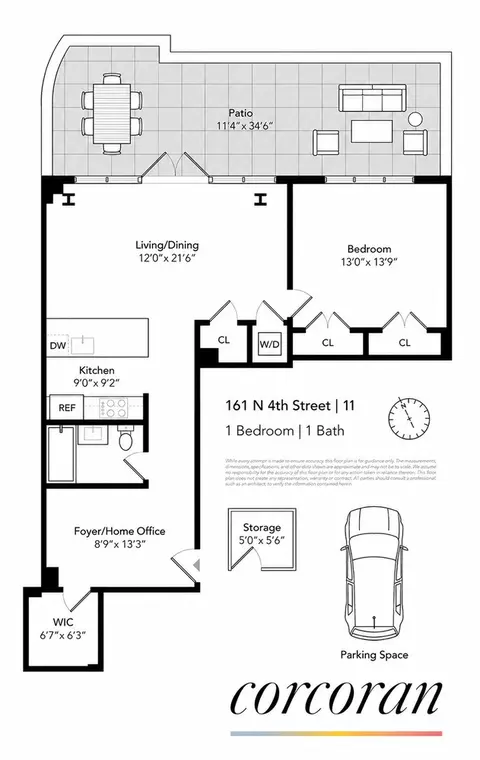 161 N 4th St #1I, Brooklyn, NY 11211