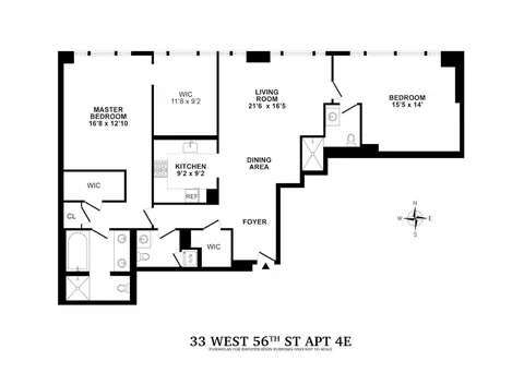 33 W 56th St #4E, New York, NY 10019