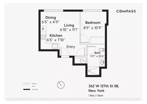 362 W 127th St #5B, New York, NY 10027