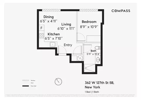 362 W 127th St #5B, New York, NY 10027