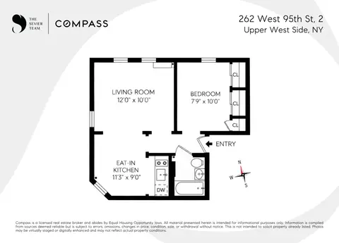 262 W 95th St #2/3, New York, NY 10025